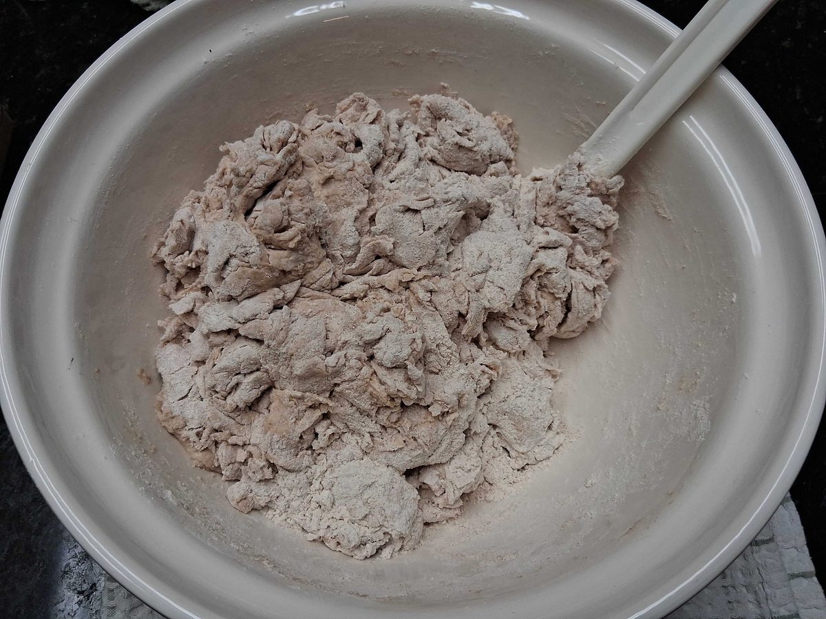 Initial flour/water mix, spatula stage