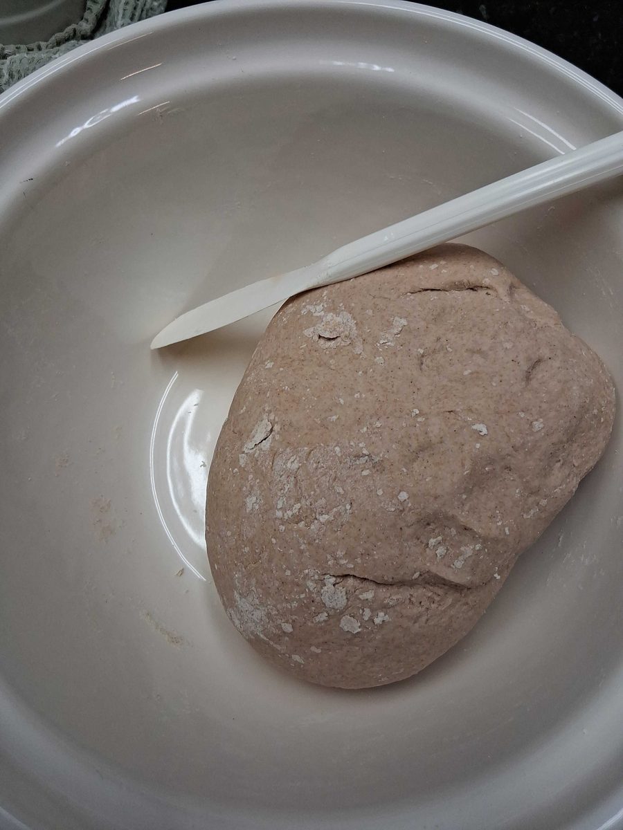Dough cohering, elasticity building