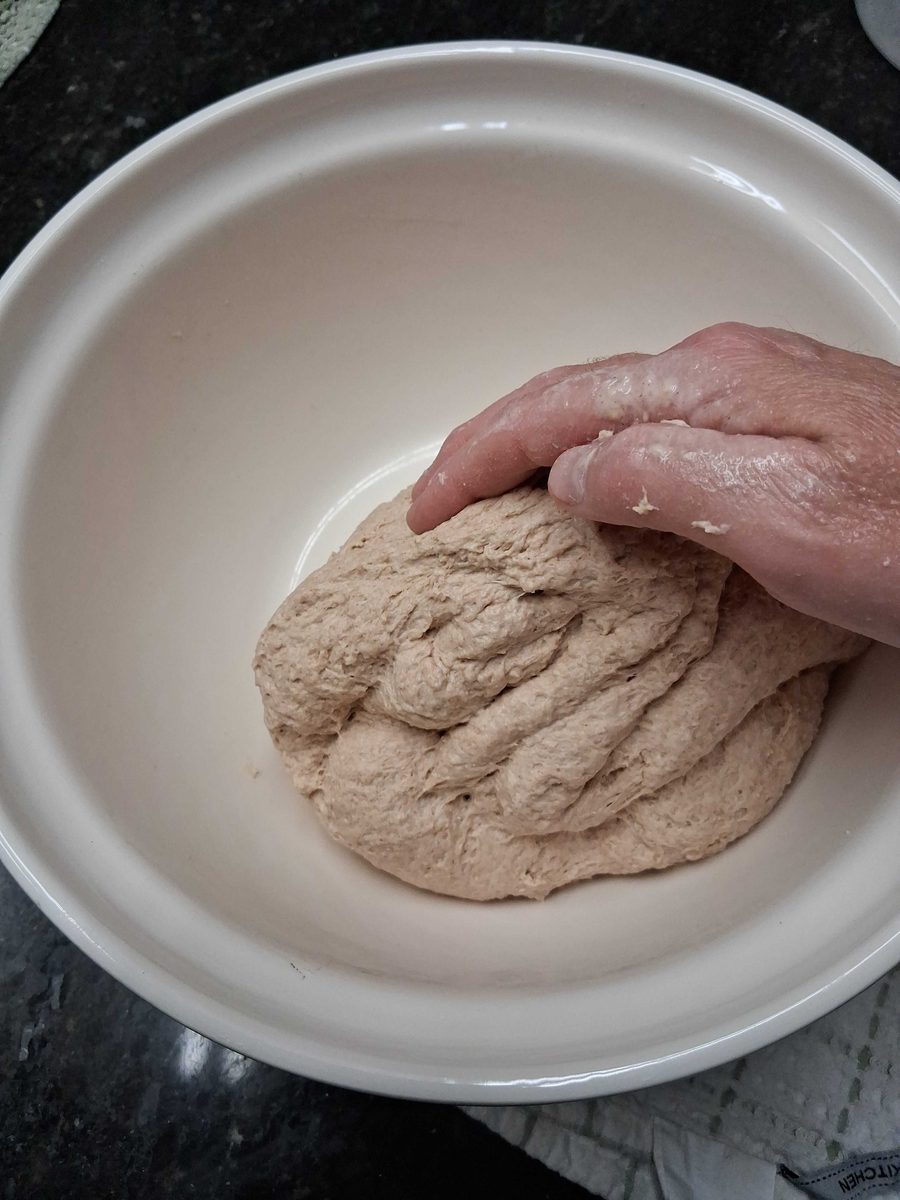 Gluten building in bowl