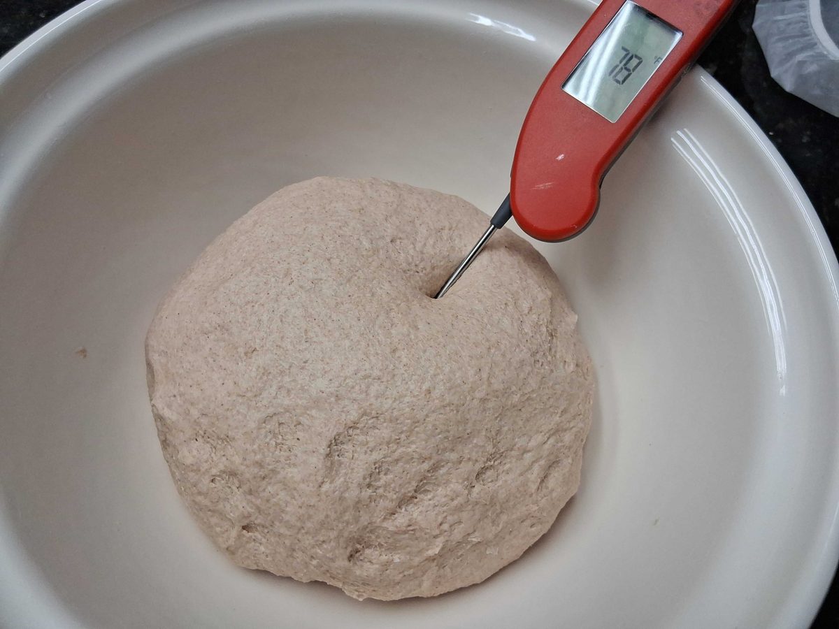 Final dough temp: 78°F ✓