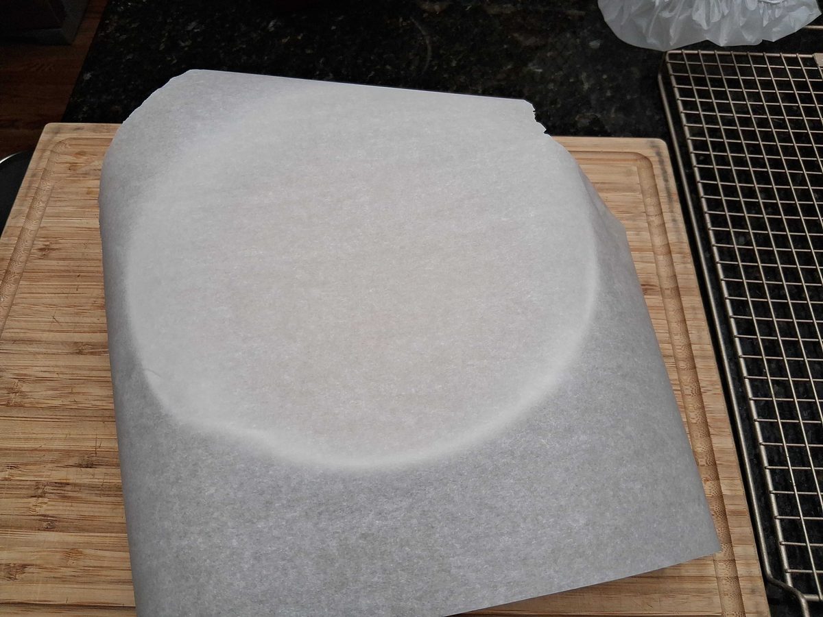 Parchment over the banneton